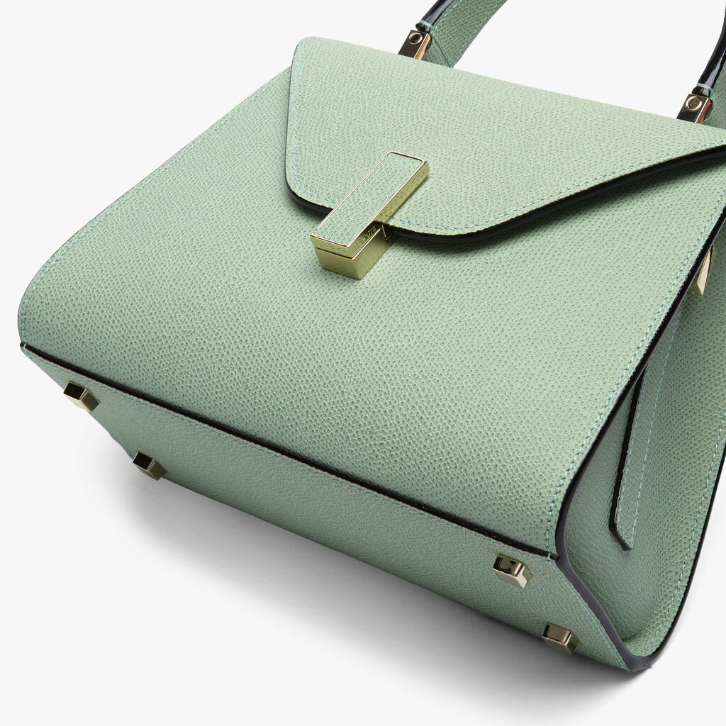 Iside Top handle mini bag - Aqua Green - Vitello VS - Valextra - 4