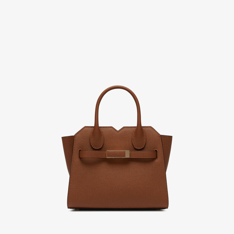Milano Crossbody Micro Bag - Chocolate Brown - Millepunte Soft calf leather - Valextra - 1