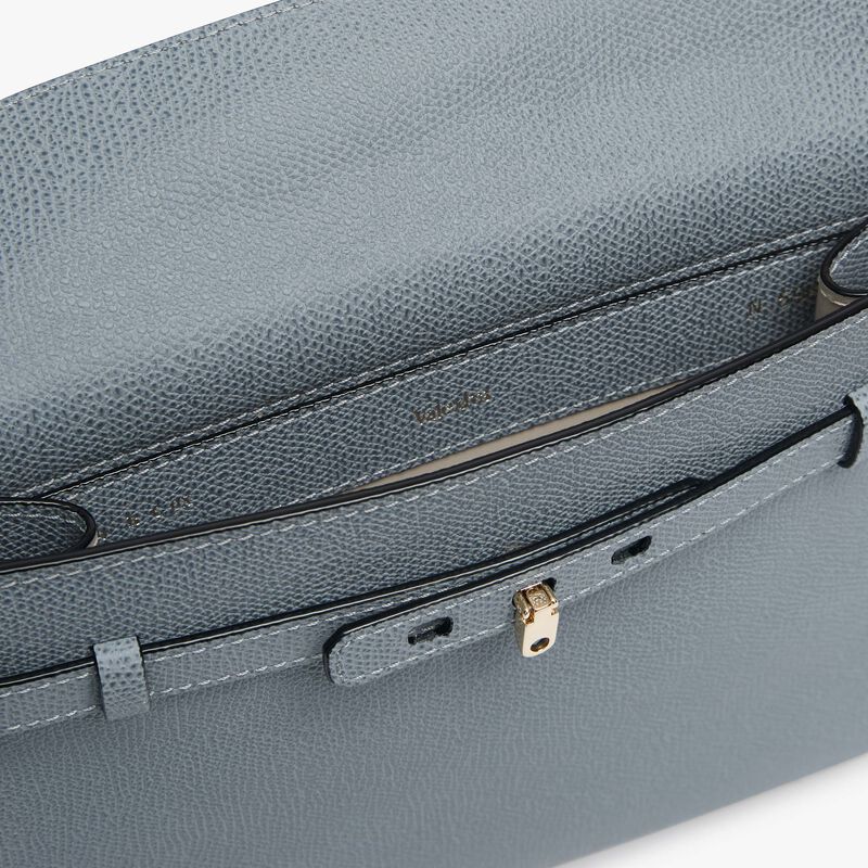 Brera B-Tracollina Crossbody bag - Niagara Blue - Millepunte calf leather - Valextra - 3