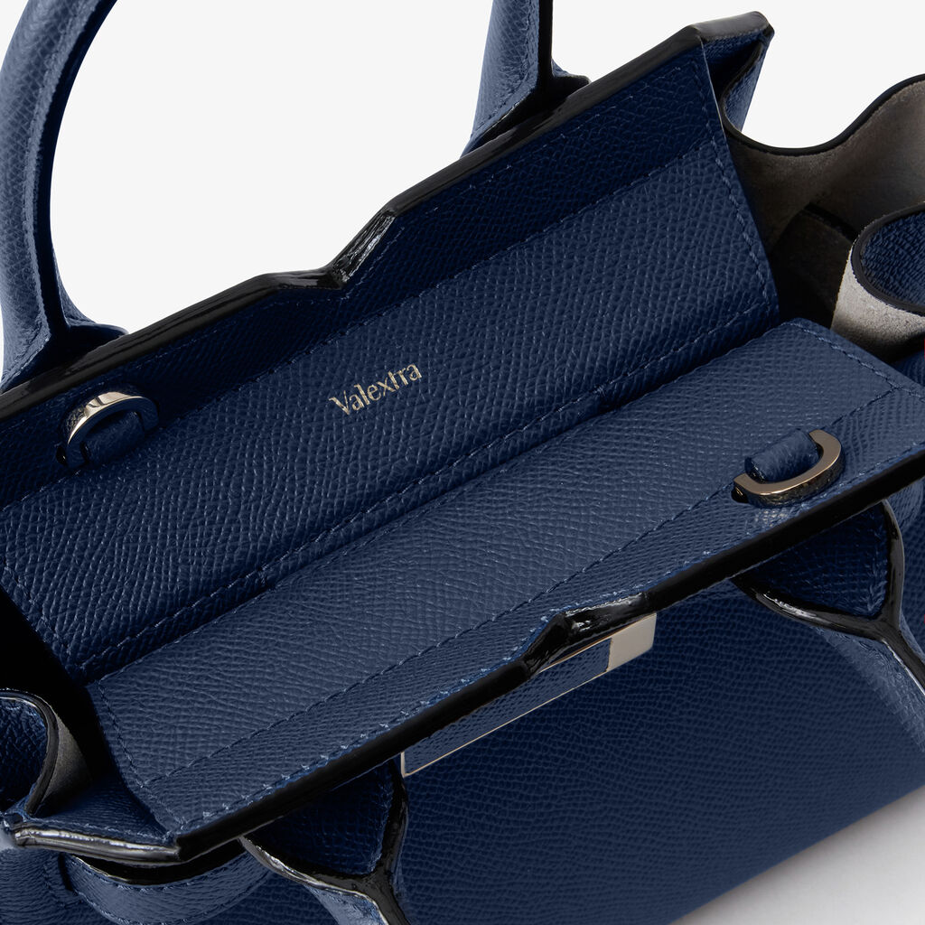 Milano Crossbody Micro Bag - Sapphire Blue - Vitello Millepunte Soft - Valextra - 2
