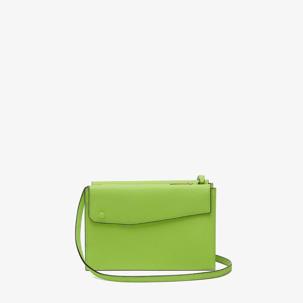 Pocket Slim Crossbody Bag - Apple Green - Vitello VS - Valextra - 6