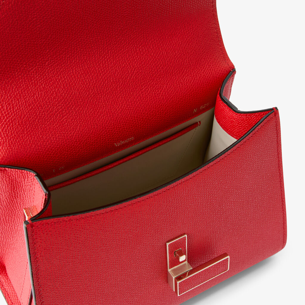 Iside Top handle mini bag - Crimson Red - Vitello VS - Valextra - 3