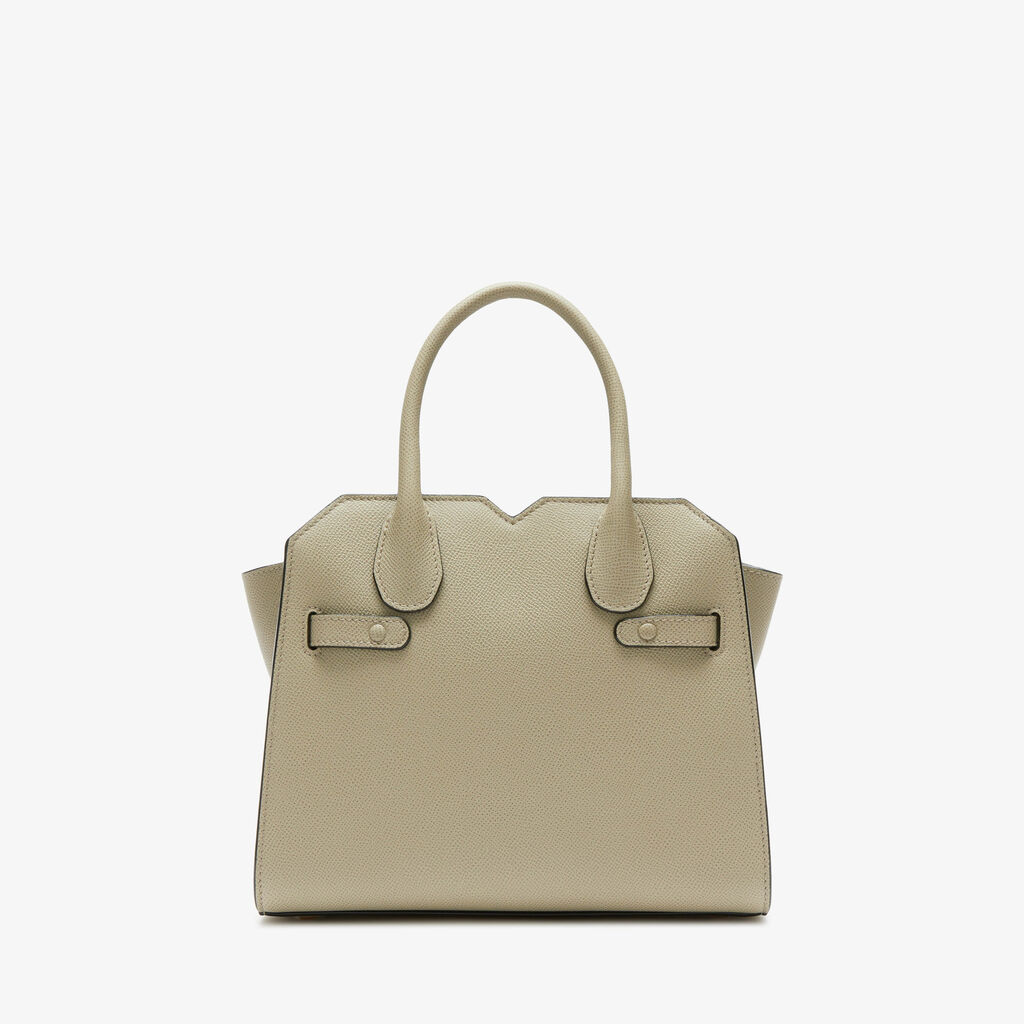 Milano Two Handles Mini Bag - Tundra Green - Vitello Millepunte Soft - Valextra - 7