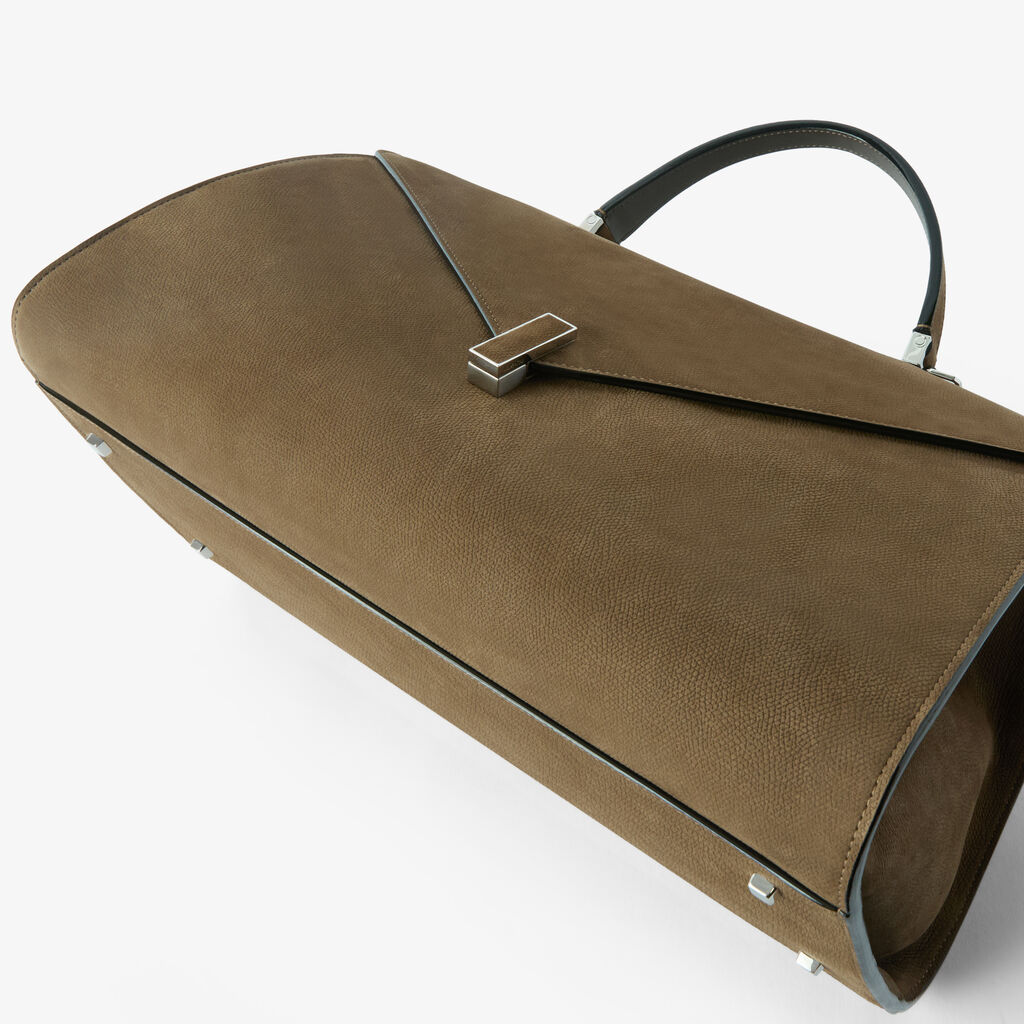 Iside Editor Senso Top Handle Large Bag -  - Vitello Millepunte Nabuk - Valextra - 4