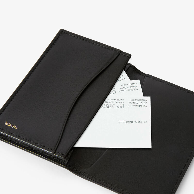 Sublime Card Case Onda - Black - Sublime smooth leather - Valextra - 3