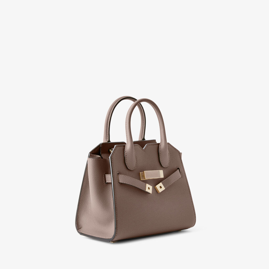 Milano Crossbody Micro Bag - Sahara Brown - Millepunte Soft calf leather - Valextra - 6