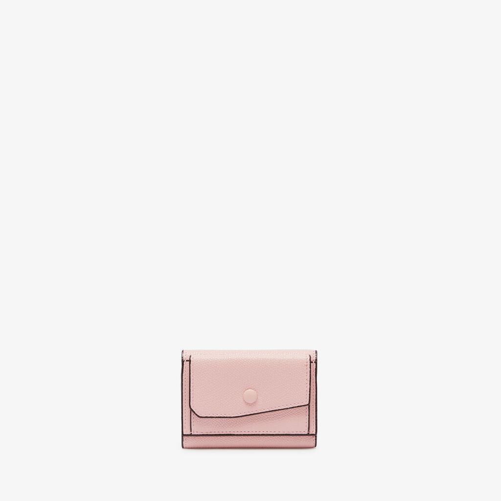 Small Wallet With Coin Holder - Peony Pink - Vitello VS - Valextra - 1
