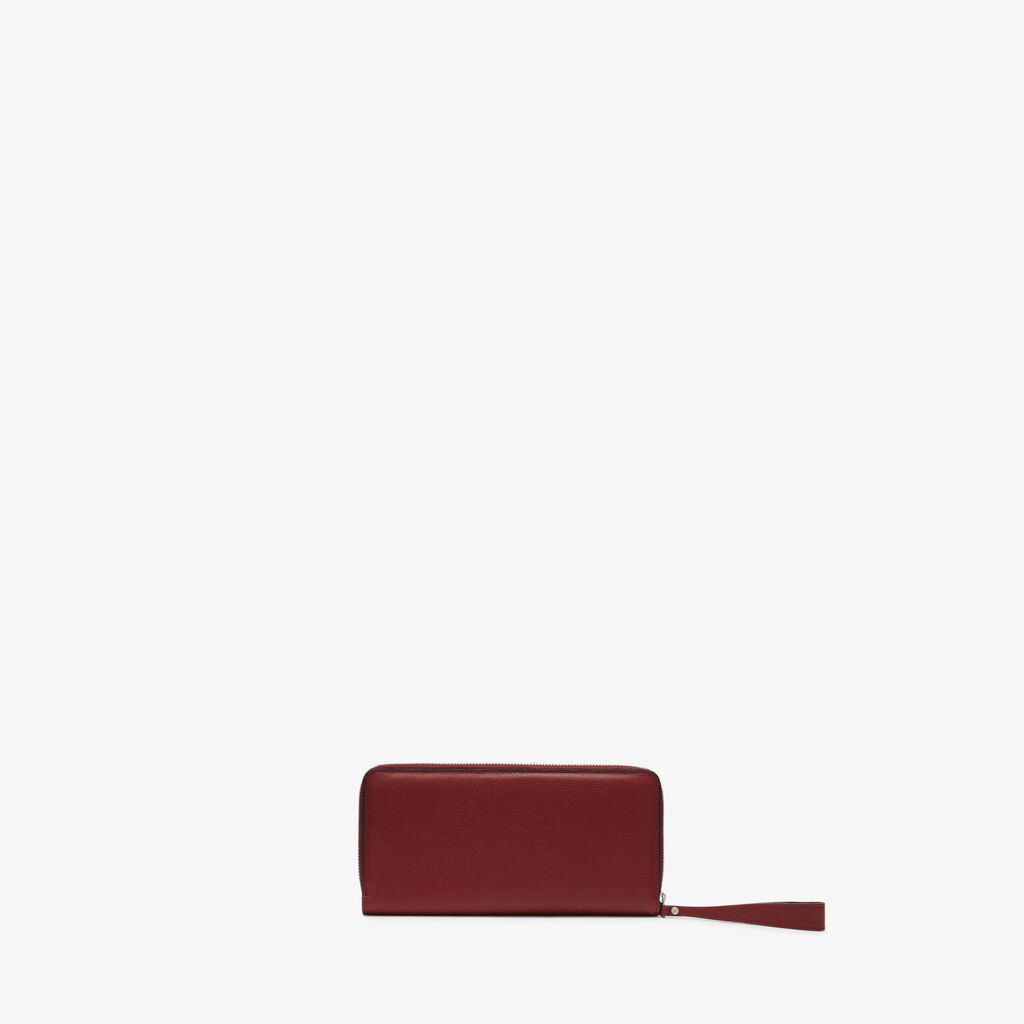 Zipped Wallet All In One - Marasca Red - Vitello VS - Valextra - 4