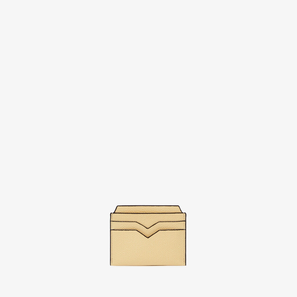 4CC Card Case - Cream Yellow - Vitello VS - Valextra - 1