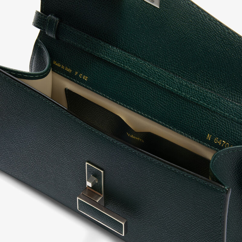 Iside T&igrave;n Top Handle Bag - Valextra Green - Millepunte calf leather - Valextra - 5