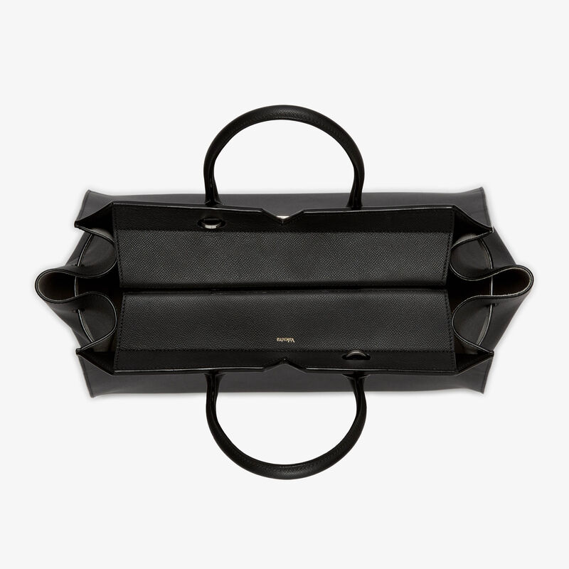 Milano Two Handles Large Bag - Black - Millepunte Soft calf leather - Valextra - 7