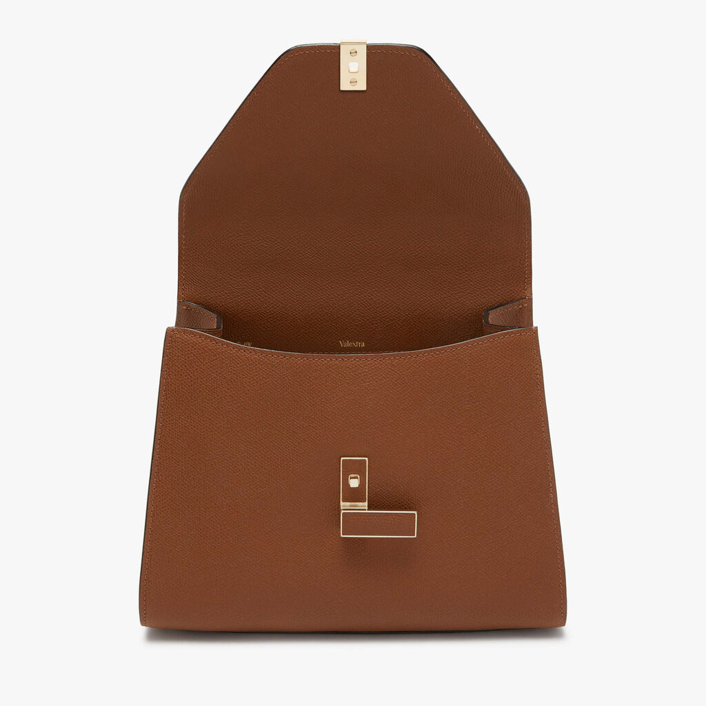 Iside Top Handle Medium Bag - Chocolate Brown - Vitello VS - Valextra - 7