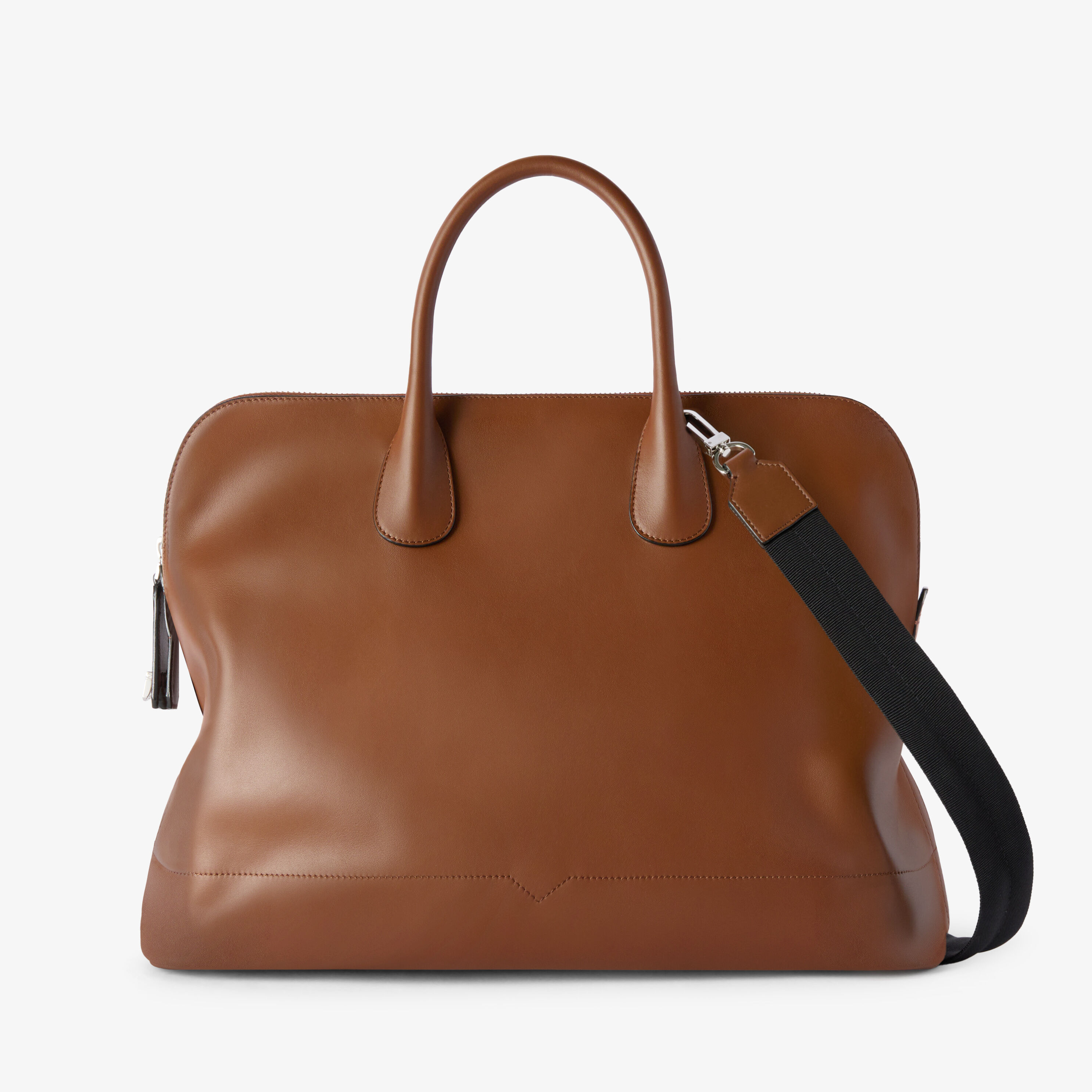 valextra メンズビジネスバッグ　マイロゴ　ブラウン Men's Brown Luxury Grained Leather Bowling Bag | Valextra My Logo