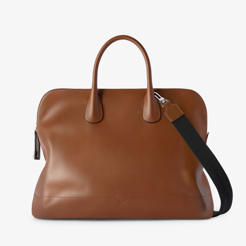 MyLogo Sublime Bowling Bag - Chocolate Brown - Sublime smooth leather - Valextra - 1