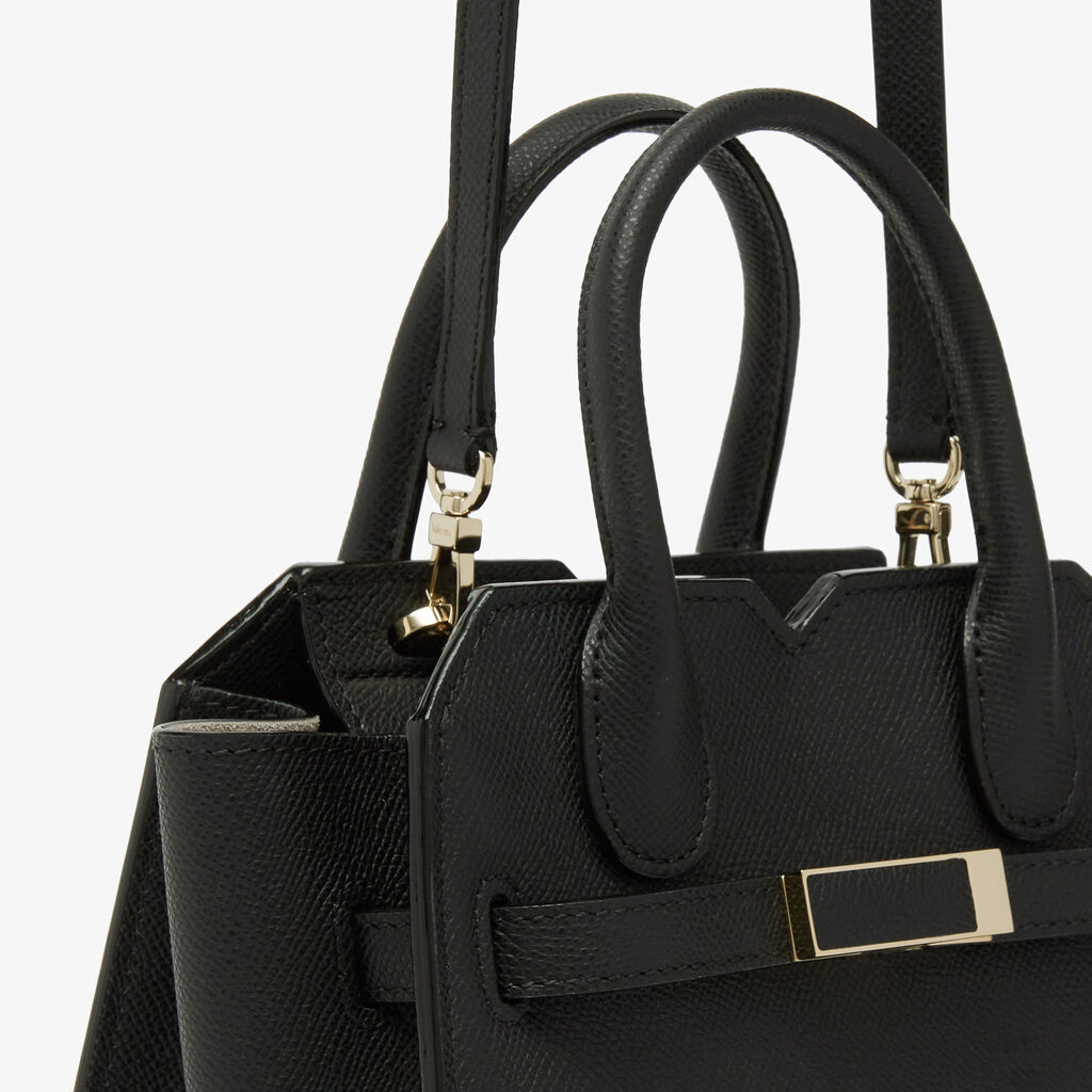 Milano Crossbody Micro Bag - Black - Vitello Millepunte Soft - Valextra - 5