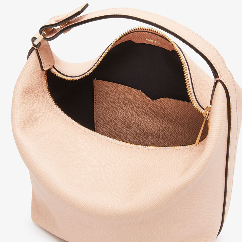 Mochi Top Handle Mini Bag - Bonne Mine Pink - Millepunte Soft calf leather - Valextra - 3