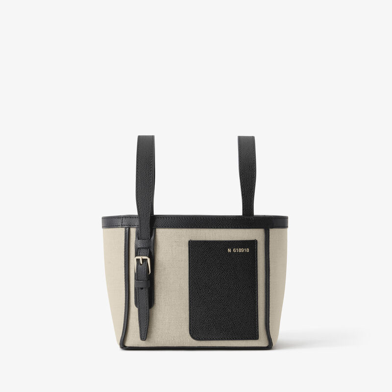 Soft Canvas Bucket Micro Bag -  - Canvas and leather - Valextra - 1