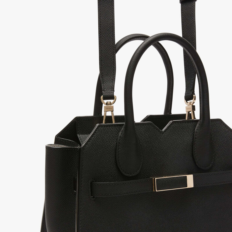 Milano Two Handles Mini Bag - Black - Millepunte Soft calf leather - Valextra - 5