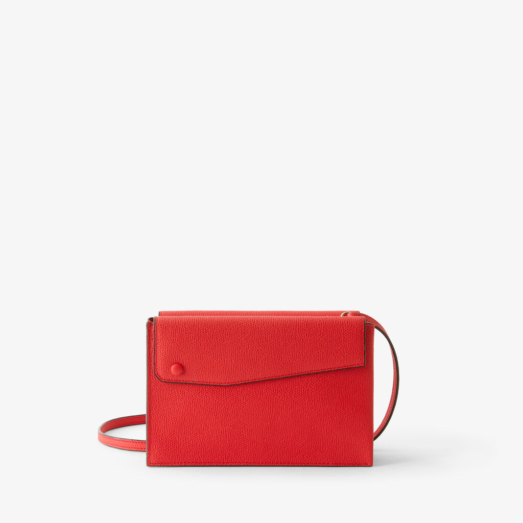 Pocket Slim crossbody bag - Crimson Red - Vitello VS - Valextra - 1