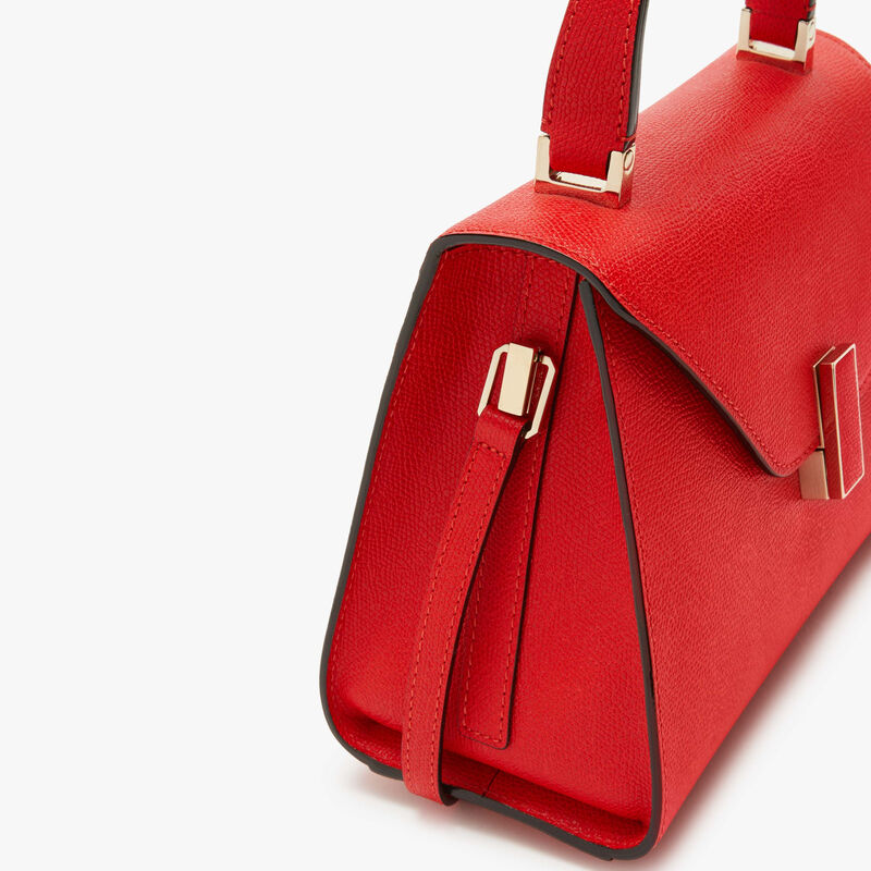 Iside Top handle mini bag - Riber Red - Millepunte calf leather - Valextra - 3