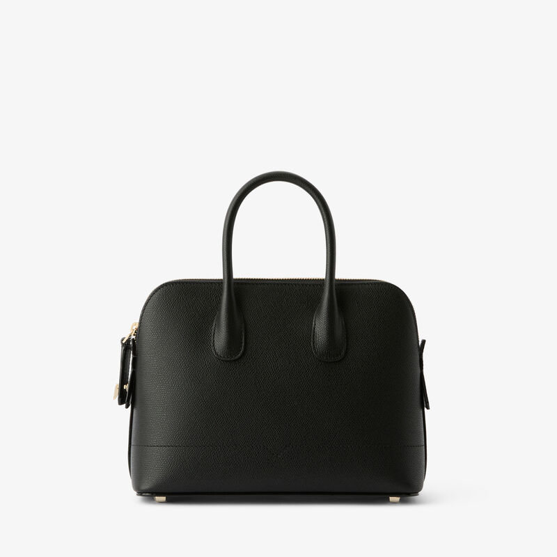 MyLogo Bowling Mini Bag - Black - Millepunte calf leather - Valextra - 6