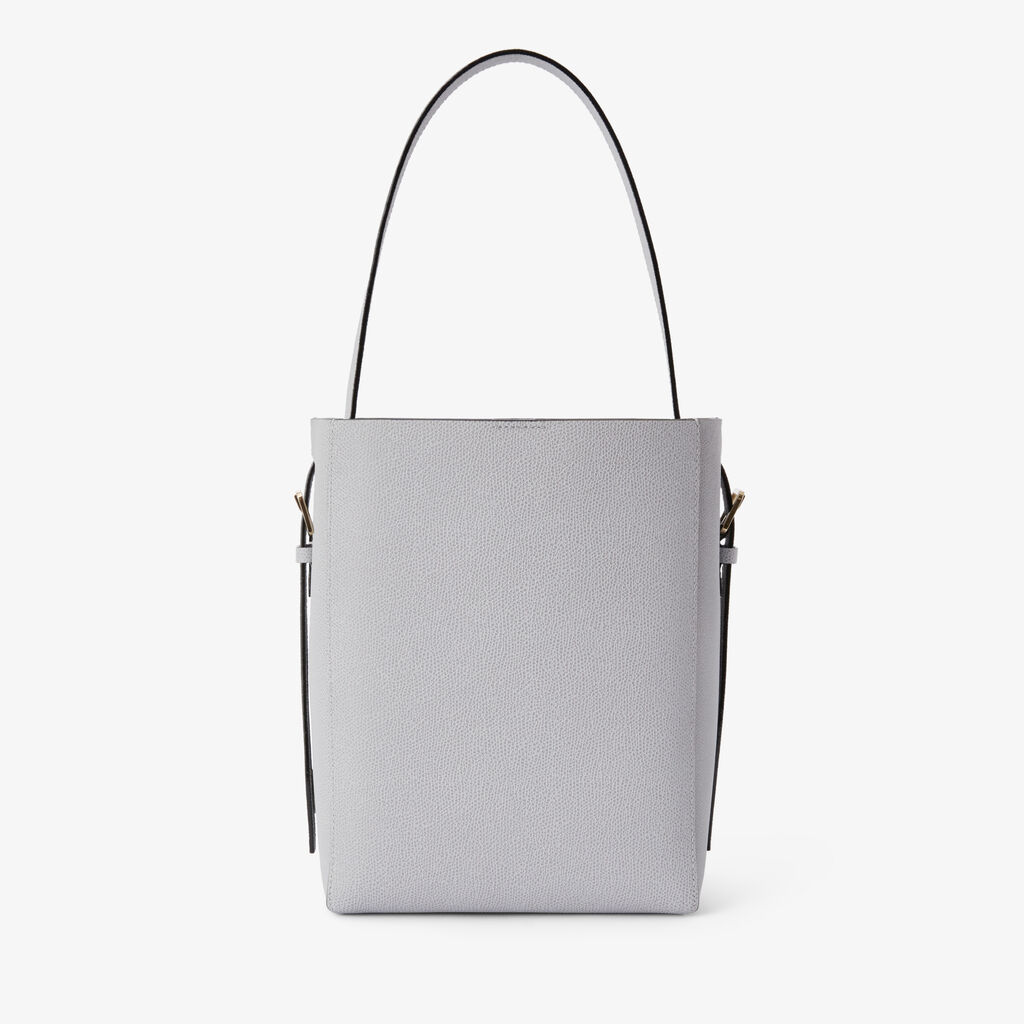 Soft Bucket Mini Bag - Stone Grey - Millepunte calf leather - Valextra - 5