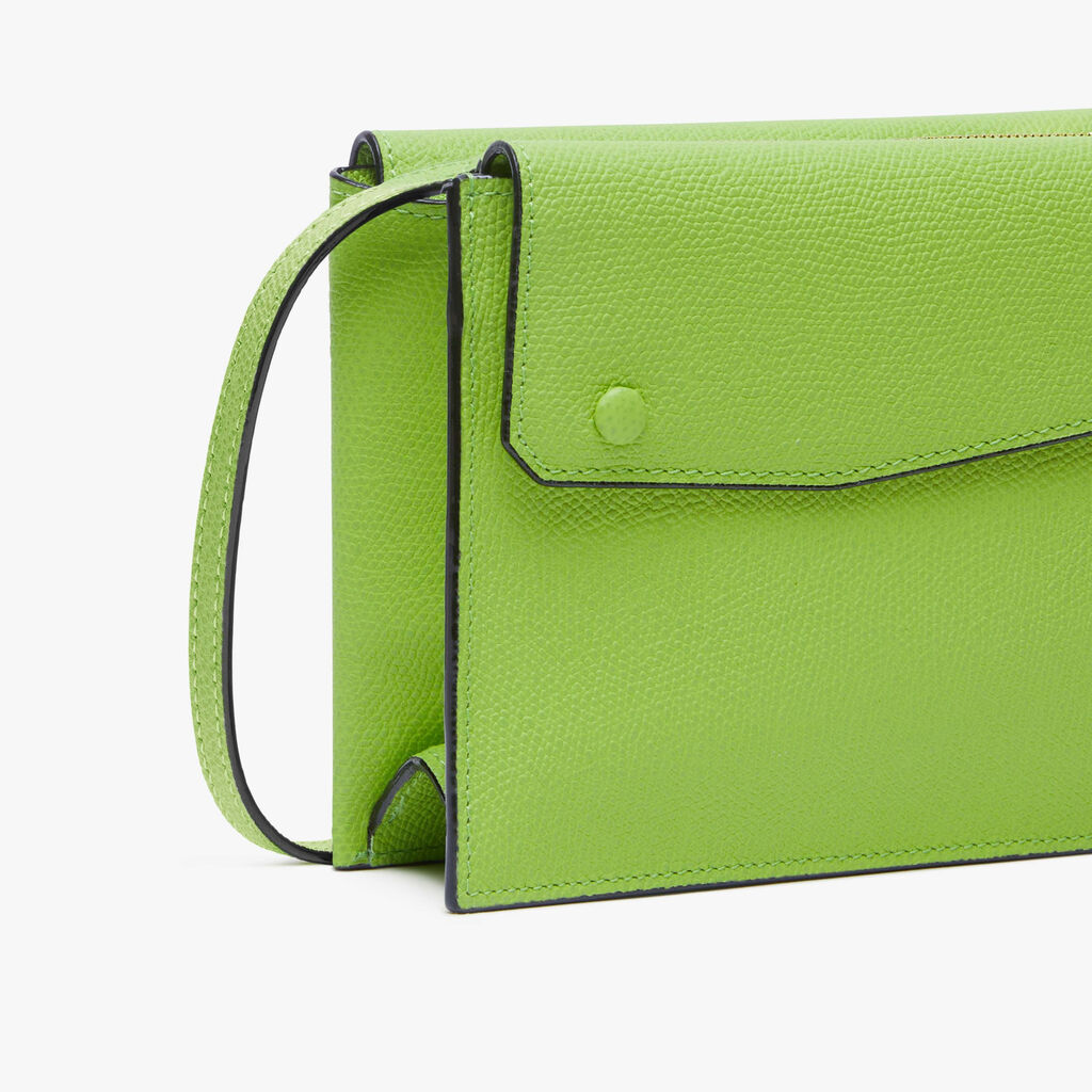 Borsa a Tracolla Pocket Slim - Verde Mela - Vitello VS - Valextra - 4