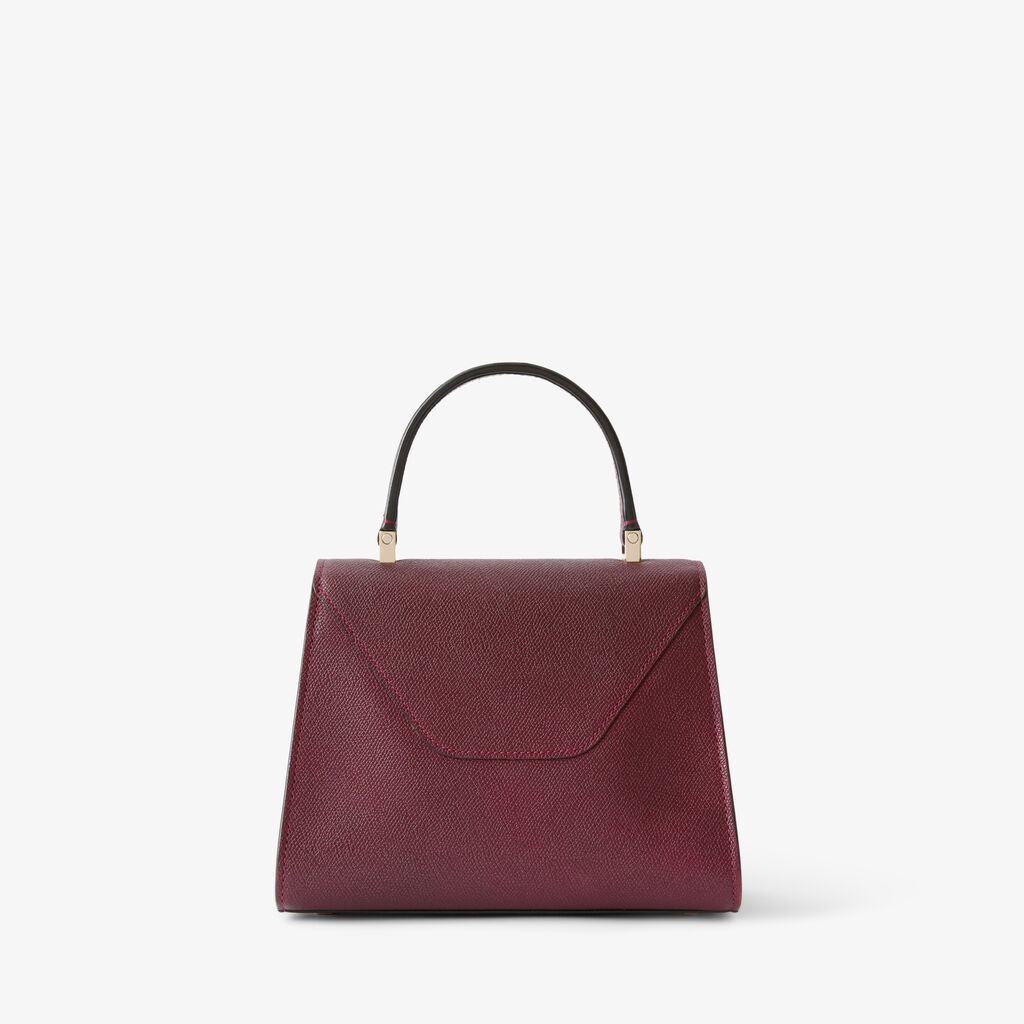 Iside Top Handle Mini Bag - Claret Red - Millepunte calf leather - Valextra - 6