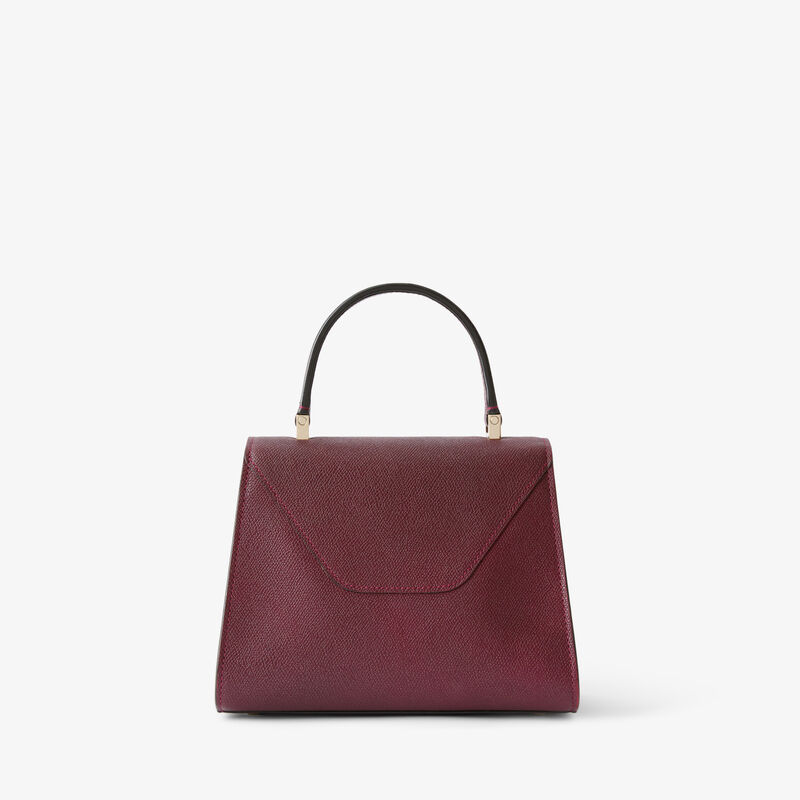 Iside Top Handle Mini Bag - Claret Red - Millepunte calf leather - Valextra - 6