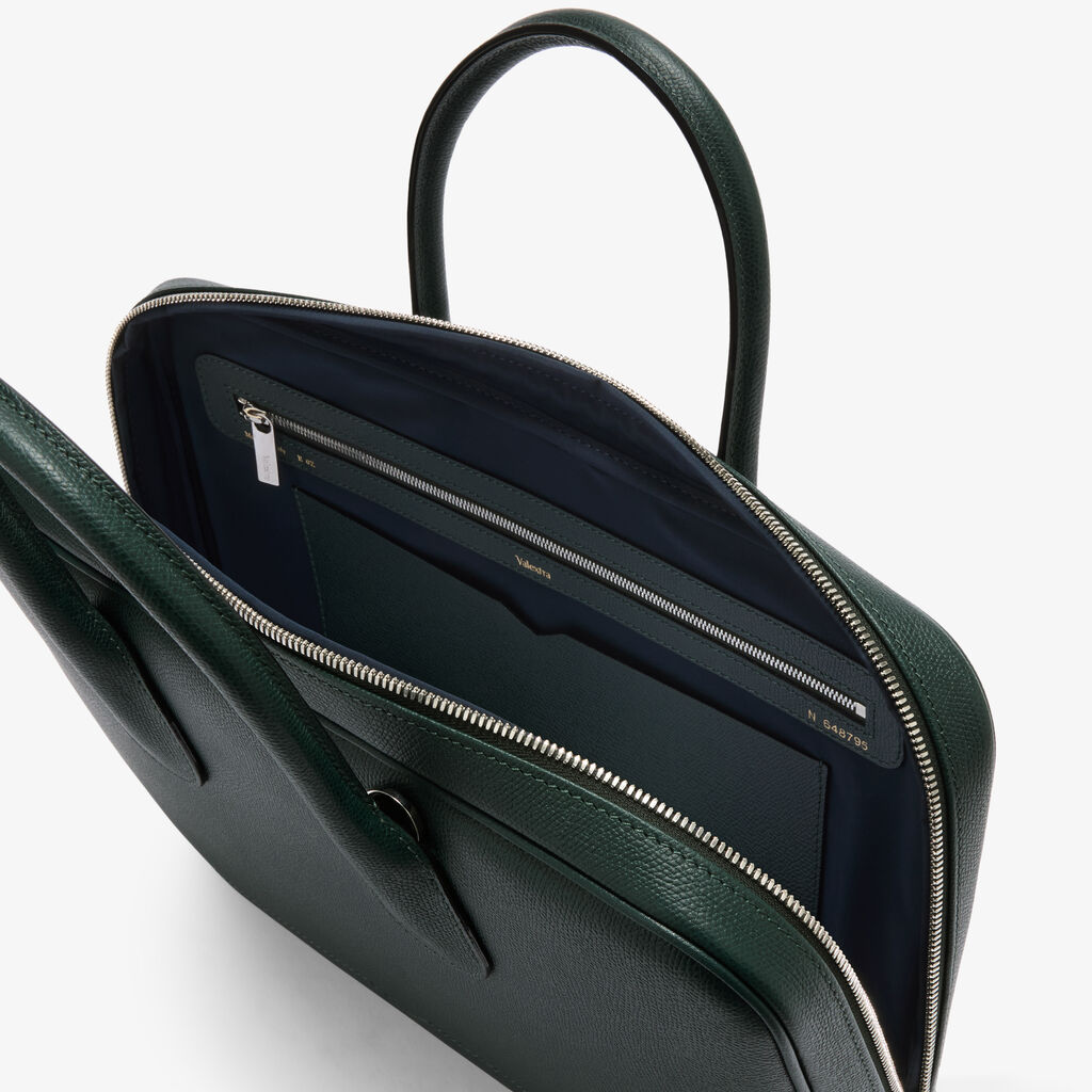 MyLogo Laptop Bag - Valextra Green - Millepunte calf leather - Valextra - 2