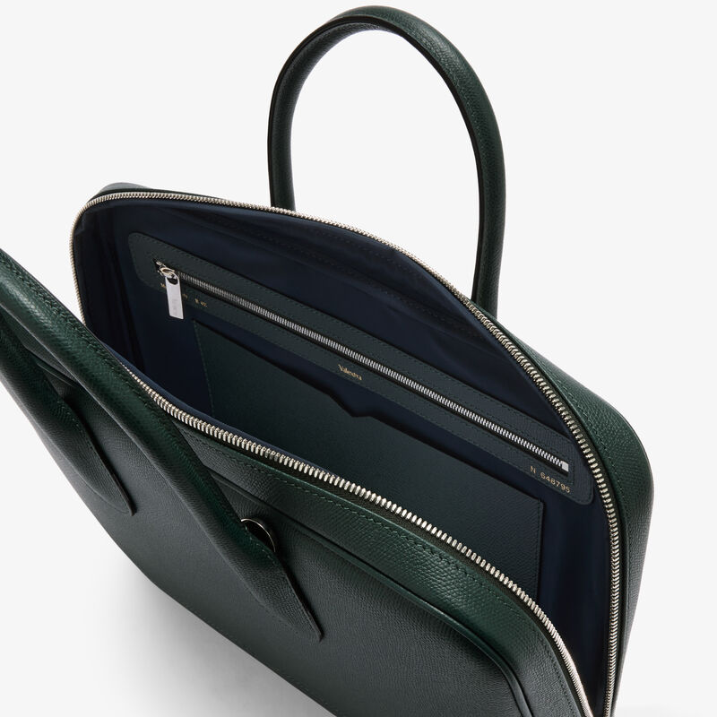 MyLogo Laptop Bag - Valextra Green - Millepunte calf leather - Valextra - 2