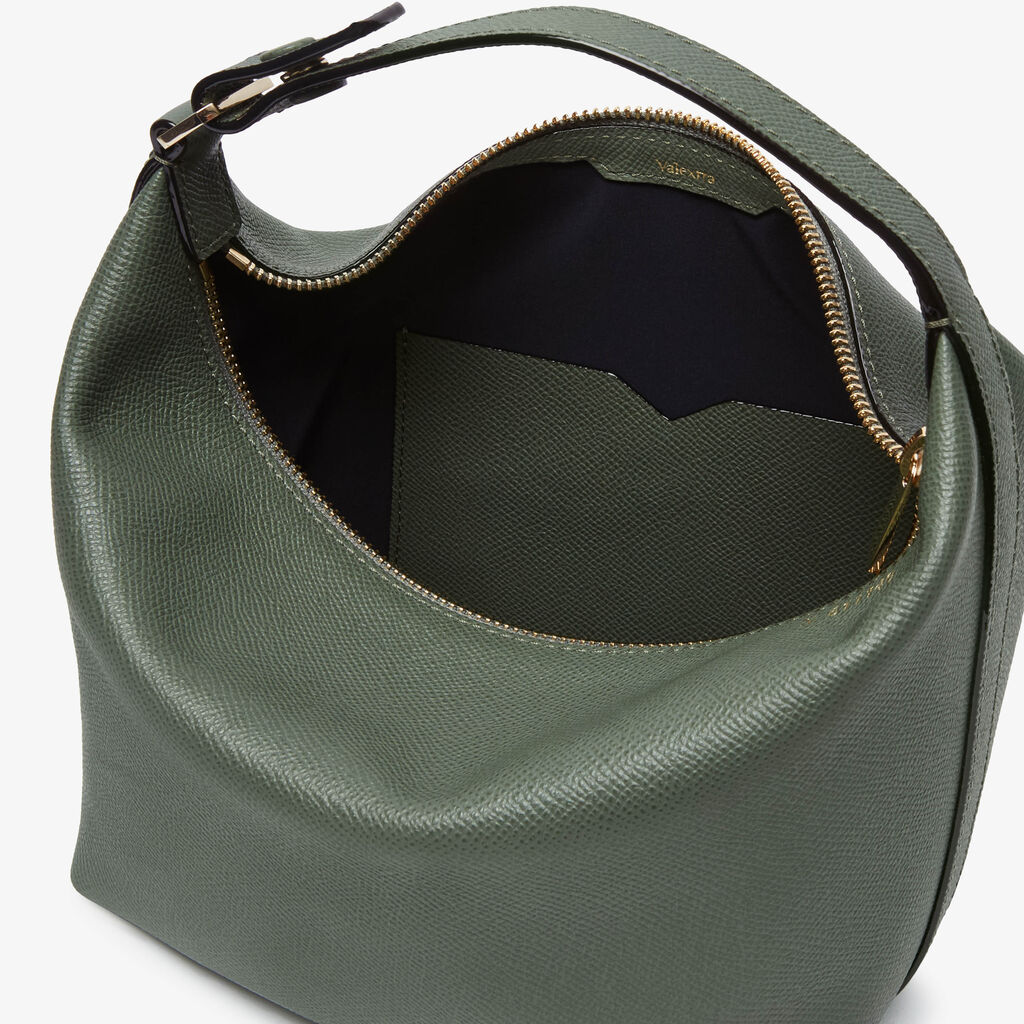 Mochi Top Handle Mini Bag - Musk Green - Vitello Millepunte Soft - Valextra - 2