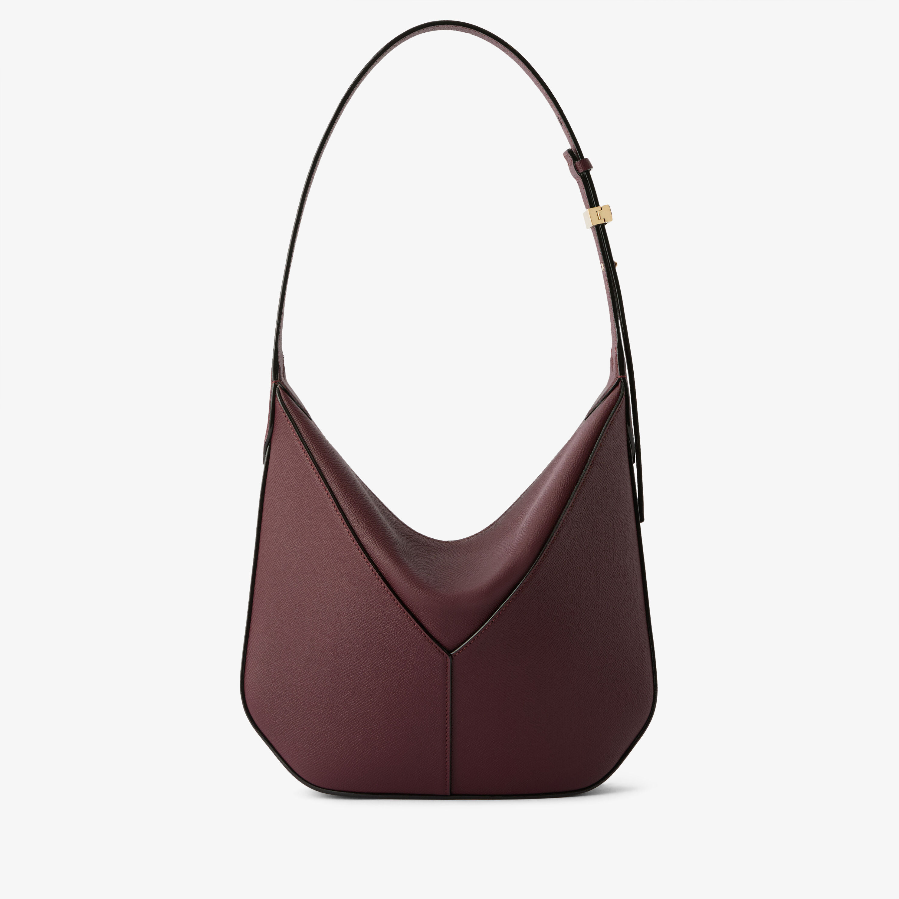 Women's Red Luxury Grained Leather Hobo Mini Bag | Valextra Vivi