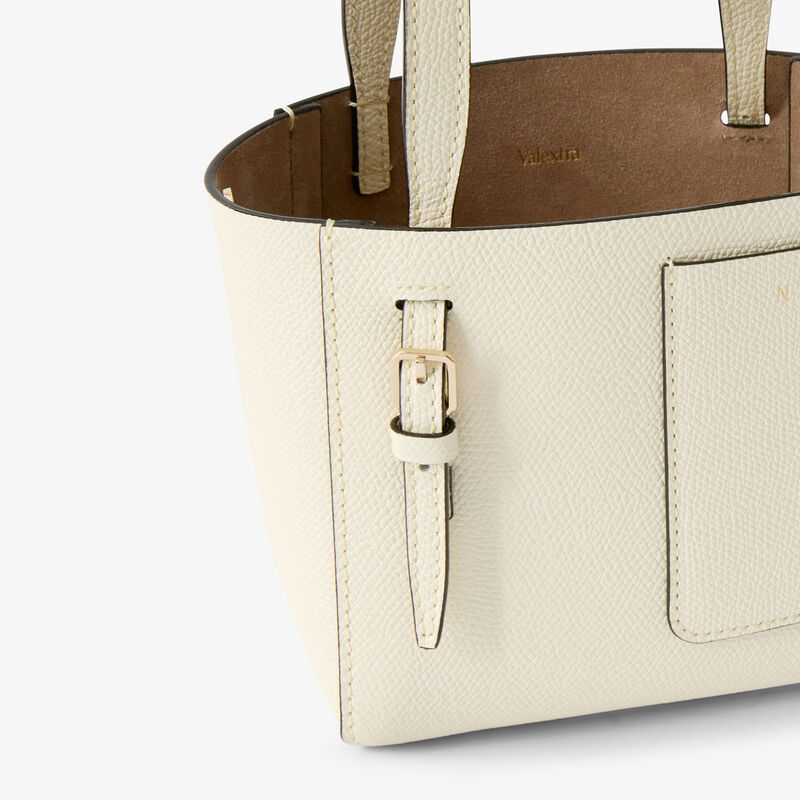 Soft Bucket Nano Bag - Pergamena White - Millepunte calf leather - Valextra - 4