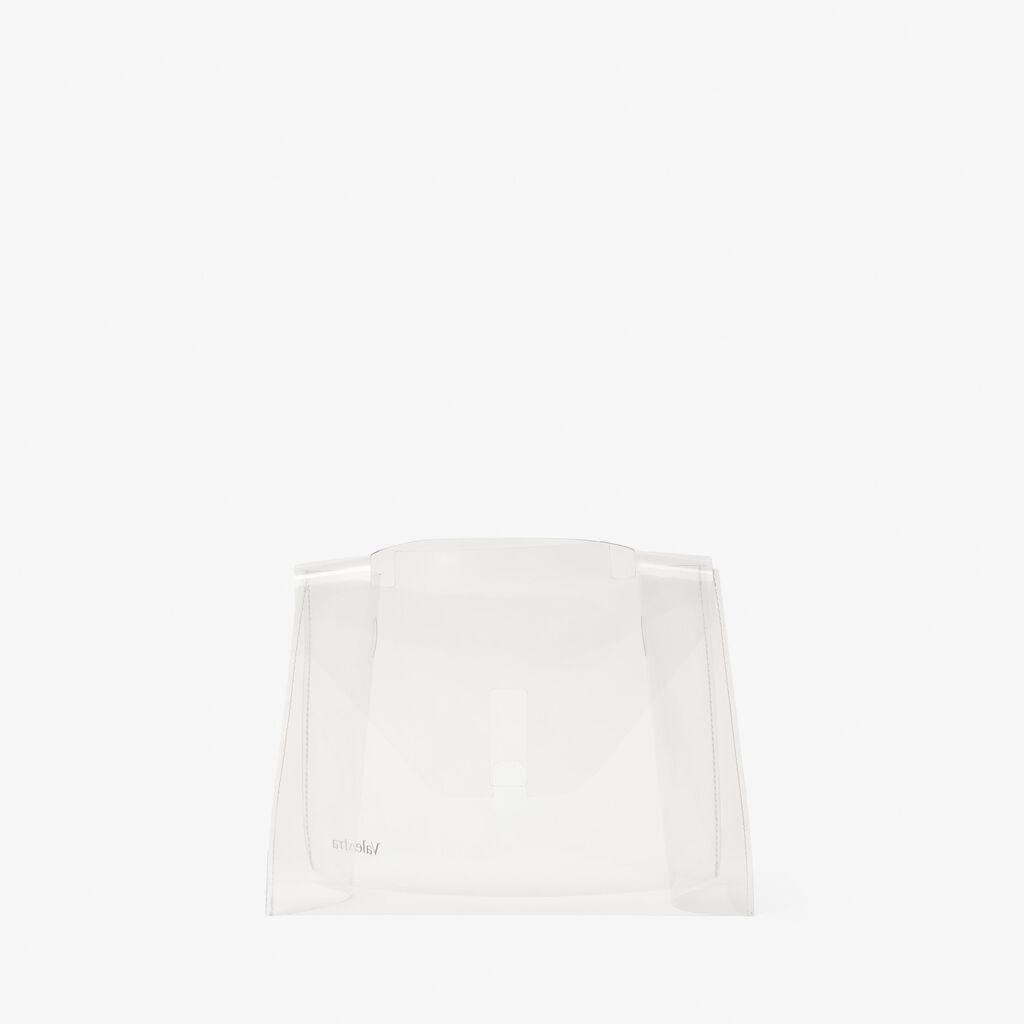 Raincoat Iside mini - Sheer - Ecoline Sheer con stampa logo laterale - Valextra - 1