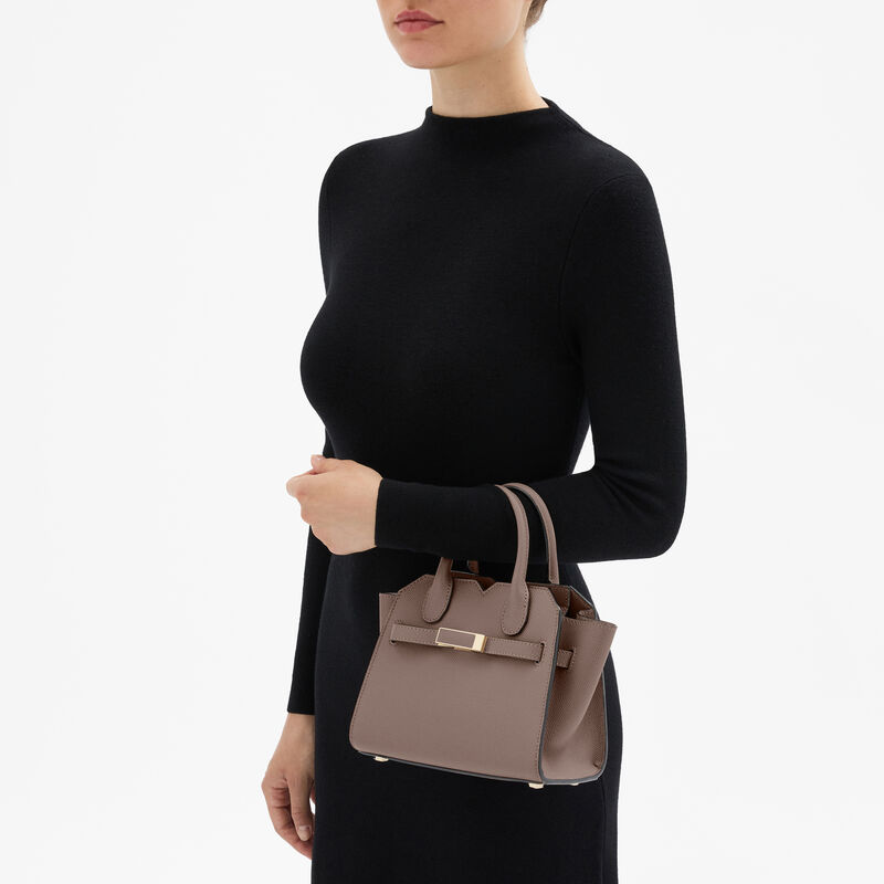 Milano Crossbody Micro Bag - Sahara Brown - Millepunte Soft calf leather - Valextra - 2