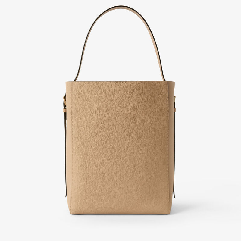 Soft Bucket Medium Bag - Cashmere Beige - Millepunte calf leather - Valextra - 5