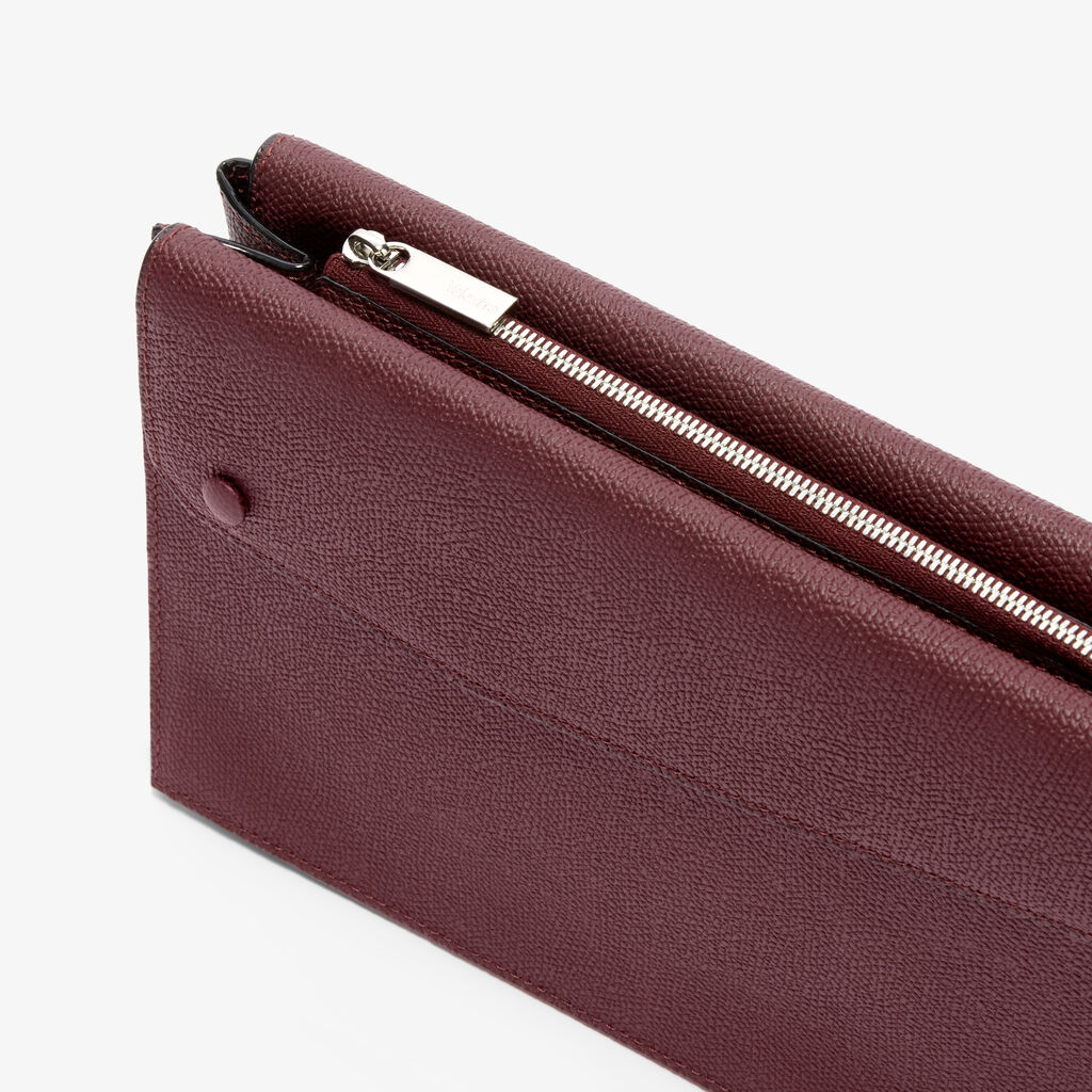 Pocket Crossbody Bag - Claret Red - Millepunte calf leather - Valextra - 2