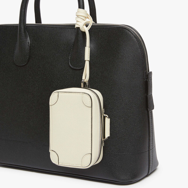 Costa Keychain - Pergamena White - Millepunte calf leather - Valextra - 4