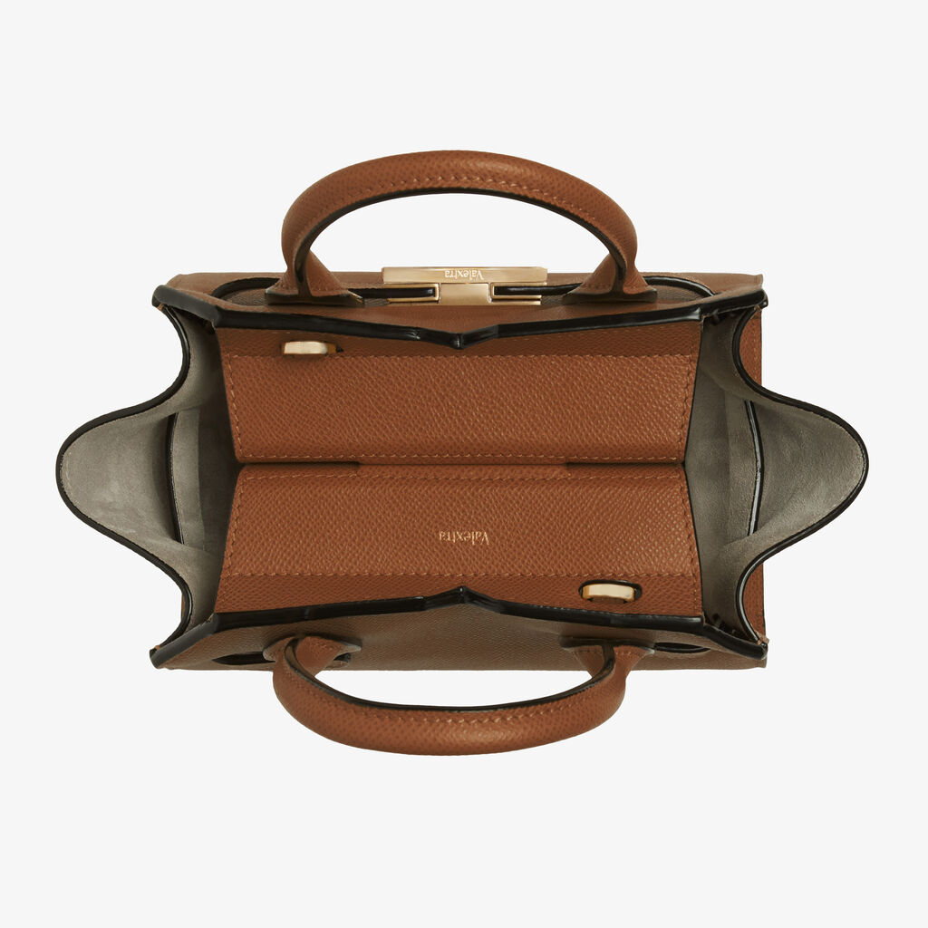 Milano Crossbody Micro Bag - Chocolate Brown - Vitello Millepunte Soft - Valextra - 8