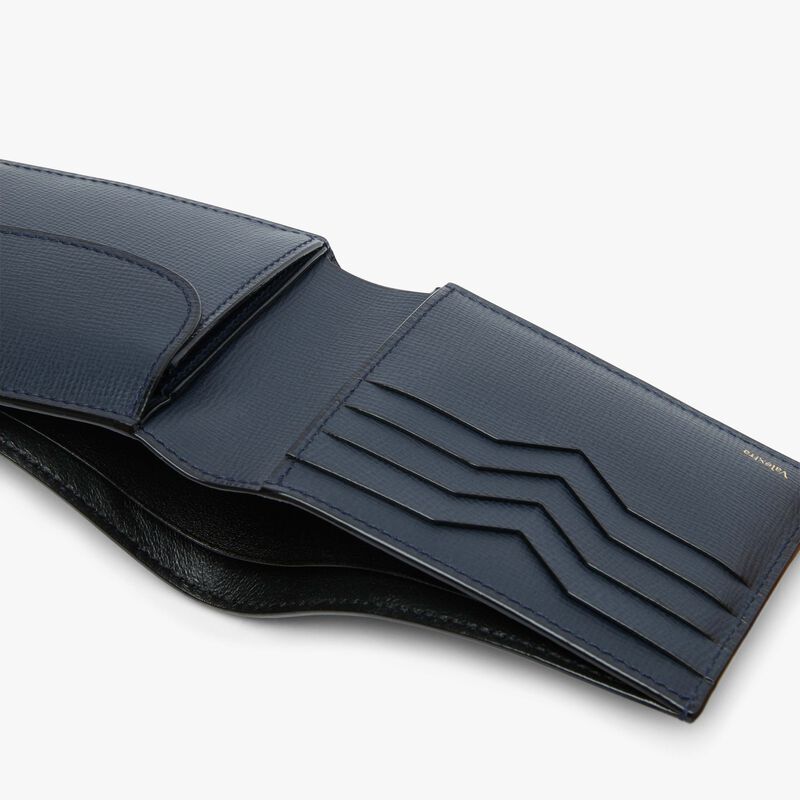 Wallet 4Cc With Coin Holder - Dark Blue - Pavè calf leather - Valextra - 2