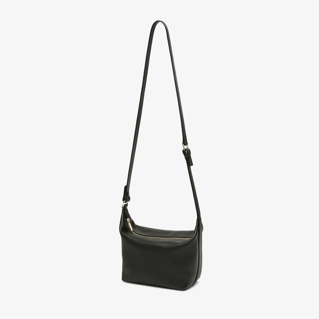 Mochi Top Handle Mini Bag - Black - Vitello Millepunte Soft - Valextra - 4