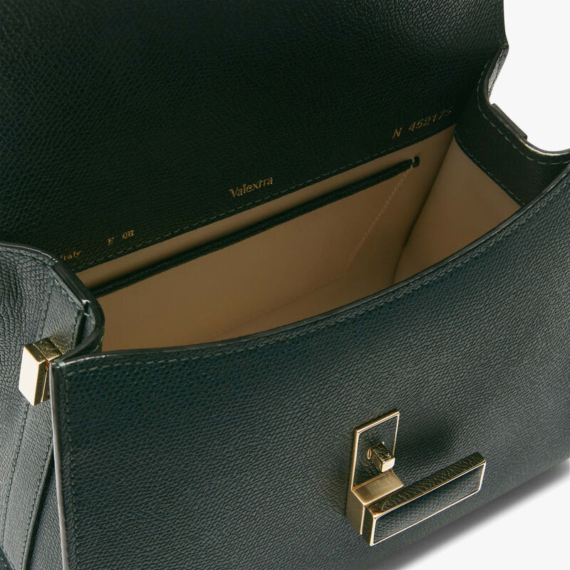 Iside Top handle mini bag - Valextra Green - Millepunte calf leather - Valextra - 3