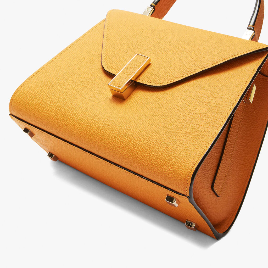 Iside Top handle mini bag - Saffron Yellow - Vitello VS - Valextra - 4