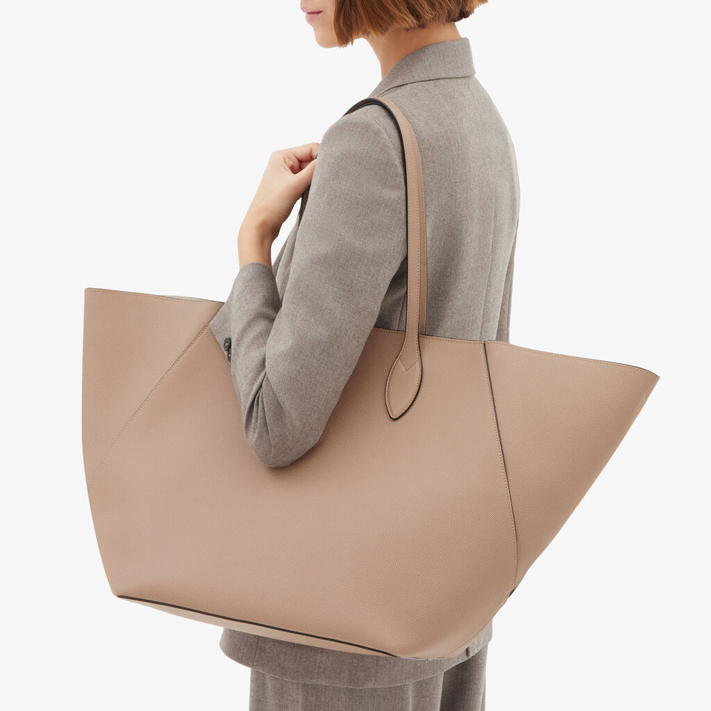 Vivi Shopping Large Bag - - Vitello Millepunte Soft - Valextra - 2