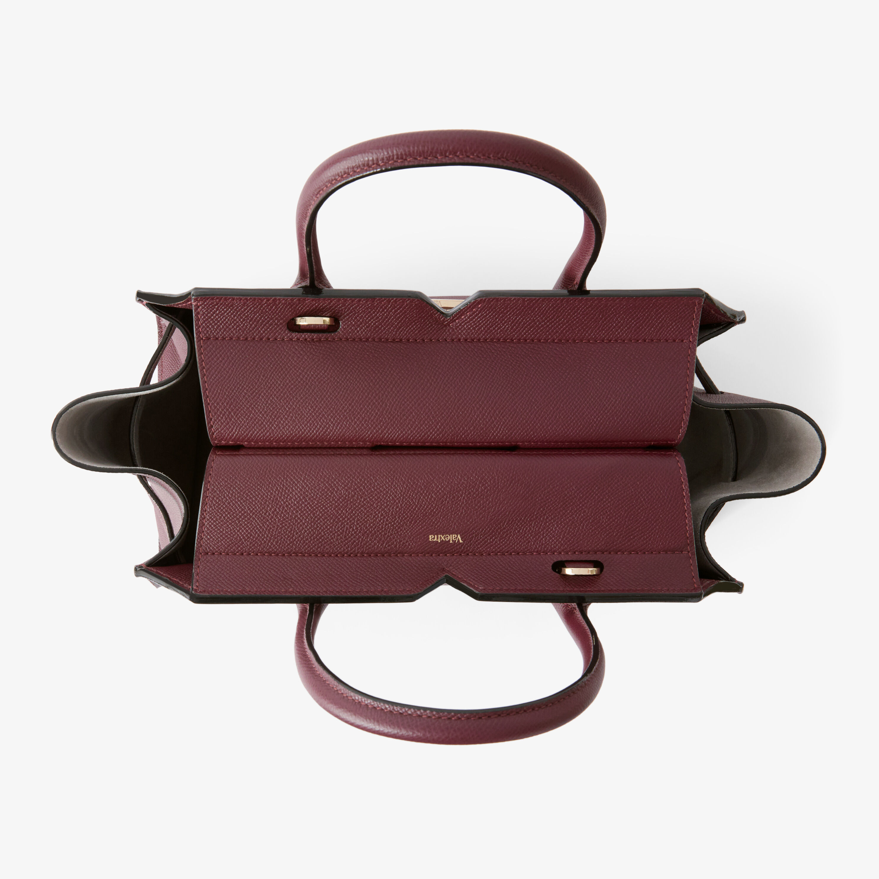 Women's Red Luxury Leather Two Handles Medium Bag | Valextra