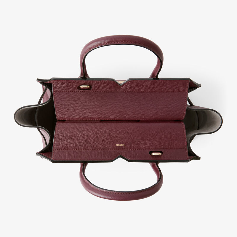Milano Two Handles Medium Bag - Claret Red - Millepunte Soft calf leather - Valextra - 8