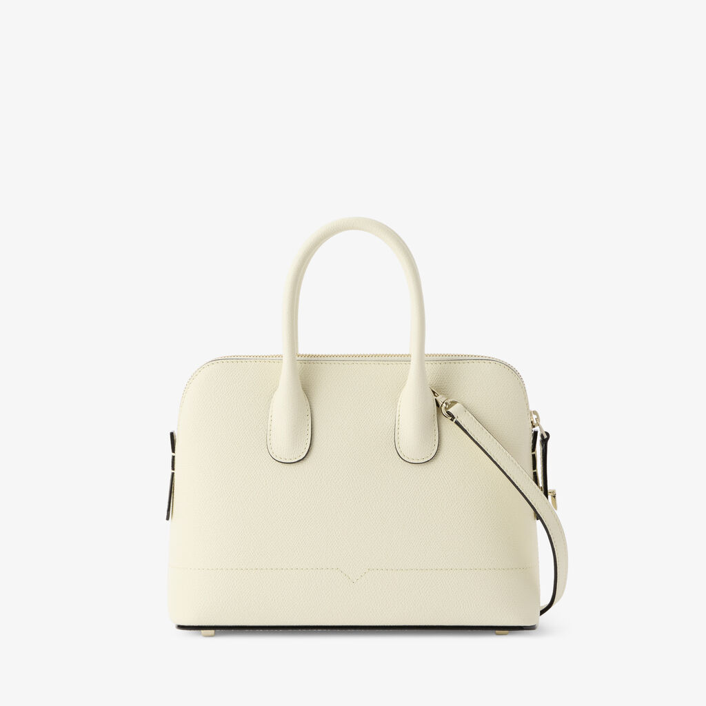 Borsa Bowling MyLogo Mini - Bianco Pergamena - Vitello VS - Valextra - 1