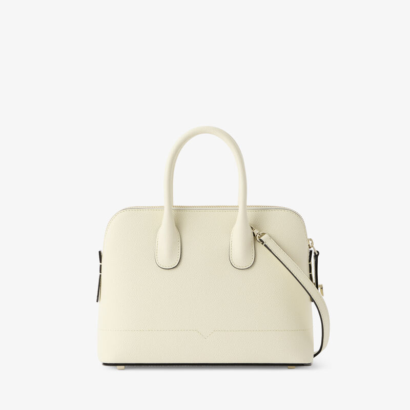 MyLogo Bowling Mini Bag - Pergamena White - Millepunte calf leather - Valextra - 1