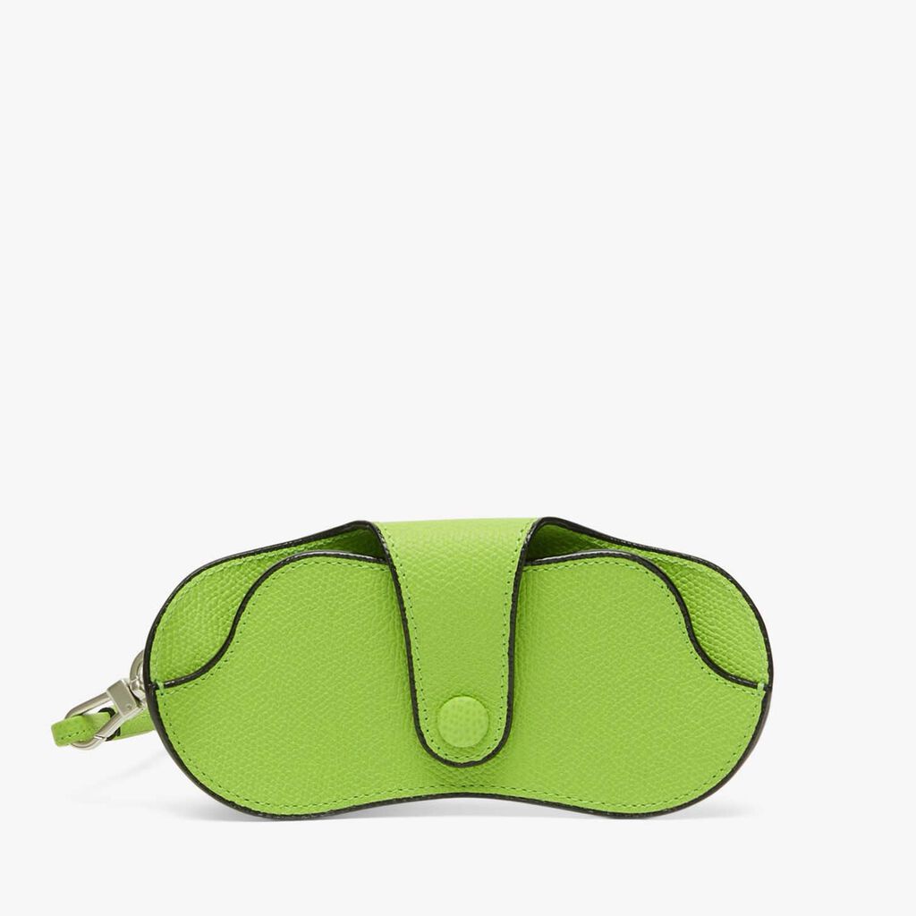 Glasses Case with Lanyard - Apple Green - Vitello VS - Valextra - 4